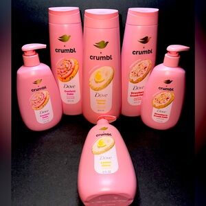 Dove Crumbl Moisturizing Liquid “hand Wash” & Body Wash” Set 3 Different Scents